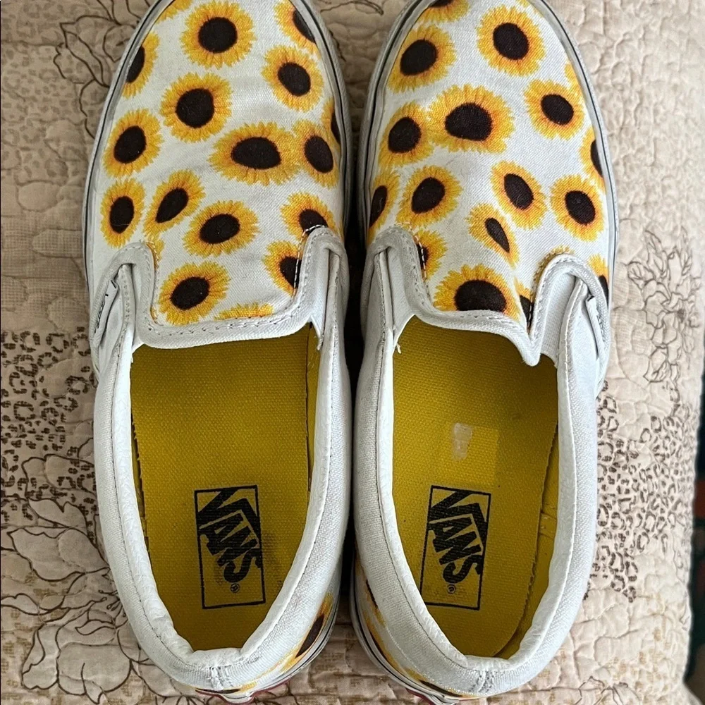 Vans Sunflower Slip-On Kids Shoes Size 3